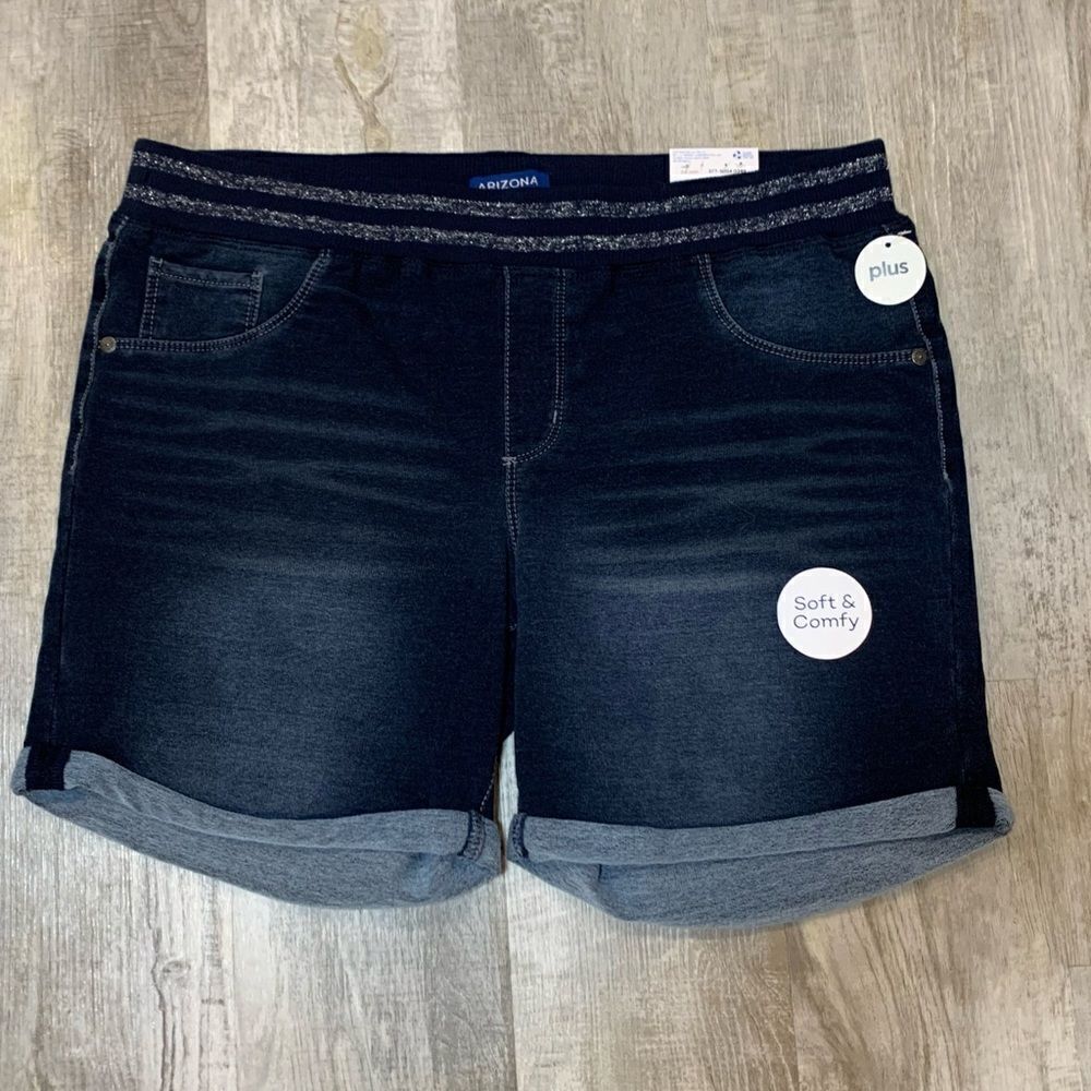 NWT Arizona Jean co soft slip-on shorts size 20 1/2 - Picture 4 of 13